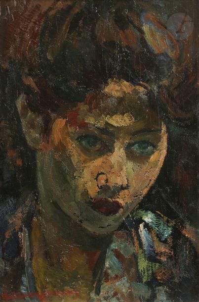 Charles TCHERNIAWSKY (1900-1976)
Tête de jeune fille
Huile sur toile.
Signée en bas à gauche.
Signée et titrée au dos.
33 x 22 cm