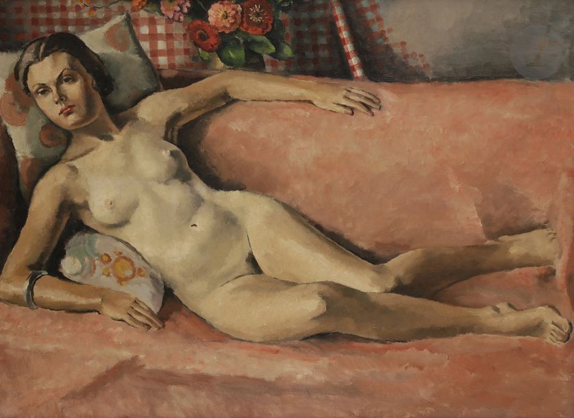 Maurice ASSELIN (1882-1947)
Nu au divan
Huile sur toile.
Non signée.
89 x 116 cm

Exposition : 
Maurice Asselin, Galerie André Maurice, Paris, 1953 (étiquette au dos).