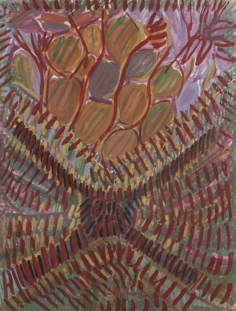 Anselme BOIX-VIVES (1899-1969)
Coupe de fruits
Gouache.
Signée en pied.
Porte au dos le n° d’inventaire de Michel Boix-Vives : P65.
64.5 x 49.5 cm

Nous remercions Monsieur Jean-Dominique Jacquemond d’avoir confirmé l’authenticité de cette œuvre.

Un certificat pourra être remis à la charge de l’acquéreur.