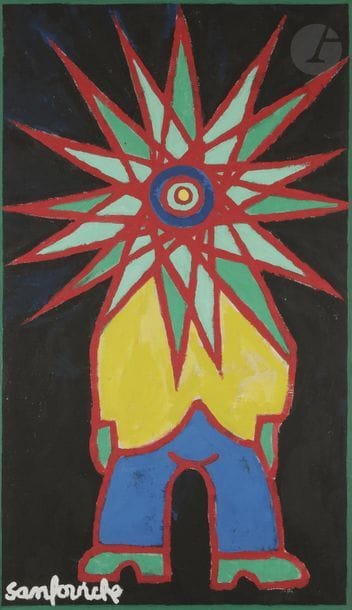Jean-Joseph SANFOURCHE (1929-2010)
Homme à l’étoile
Huile sur toile.
Signée en bas à gauche.
145 x 85 cm

Bibliographie : 
Jean-Luc Thuillier, Jean-Joseph Sanfourche : de l’homme à l’œuvre, Coulounieix, Thuillier, 2012, p. 163, n°641.

Un certificat de Monsieur Jean-Luc Thuillier en date du 15 décembre 2015 sera remis à l’acquéreur. 

Nous remercions Monsieur Jean-Luc Thuillier pour les informations qu’il nous a transmises. 