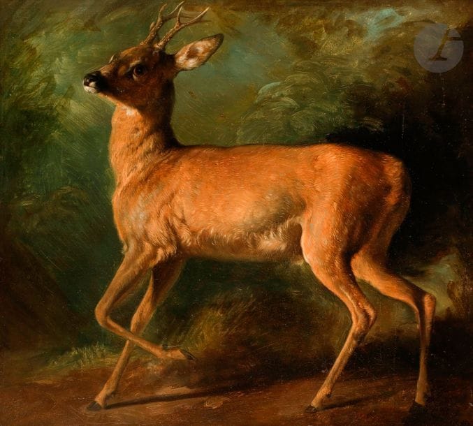 Raden Sjarief Bastaman SALEH (1811-1880)
Jeune cerf, vers 1846
Huile sur toile.
Non signée.
51 x 56 cm

Provenance : 
- Laissé en gage de dette par le peintre lors de son séjour à Paris, vers 1846, à Monsieur Alexandre Laisné (1787-1864), Bijoutier Joaillier au numéro 1, rue Godot de Mauroy, Paris.
- Dans la descendance de Lucile, petite fille d’Alexandre Laisné (1787-1864).

Un certificat du Professeur Werner Kraus, en date du 27 février 2019, sera remis à l’acquéreur.

Une étude du tableau en anglais, établie par le Dr Werner Kraus, spécialiste et auteur du Catalogue Raisonné du peintre pourra être adressée sur demande. 

L’œuvre sera incluse dans la prochaine édition du Catalogue Raisonné des œuvres de Raden Saleh actuellement en préparation.