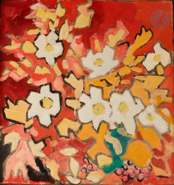 Louis VALTAT (1869-1952)
Bouquet de fleurs
Huile sur carton contrecollé sur toile.
Porte le timbre du monogramme en bas à droite.
48 x 42 cm

Un certificat de Louis-André Valtat, en date du 18 mai 1987, sera remis à l’acquéreur.