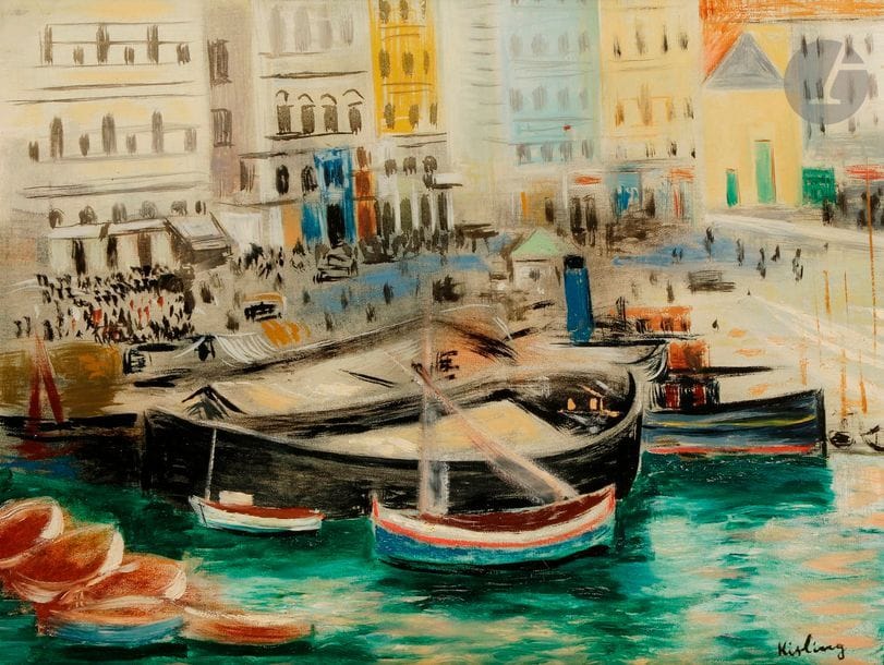 Moïse KISLING (1891-1953)
Le Port de Marseille, vers 1920
Huile sur toile.
Signée en bas à droite.
27 x 35 cm

Un certificat de Jean Kisling et Marc Ottavi, en date du 3 octobre 2013, sera remis à l’acquéreur.