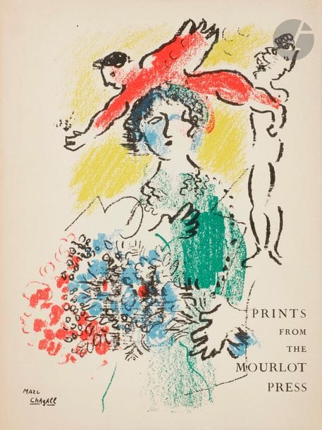 MOURLOT (atelier).
Prints from the Mourlot press.
Paris : Fernand Mourlot, 1964. — In-8, 255 x 190 : 64 pp., (7 ff.), couverture illustrée. Broché, couverture rempliée.

Même ouvrage ; un des 2000 sur vélin d’Arches.
Exemplaire parfaitement conservé.