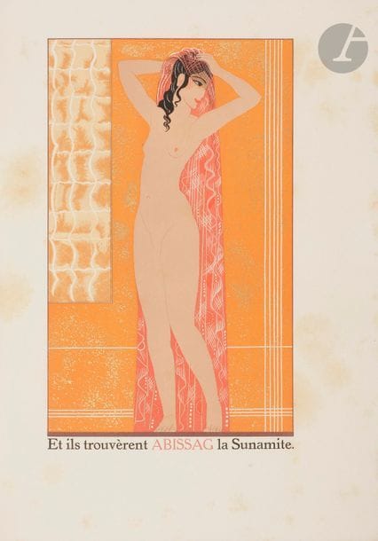 SCHMIED (François-Louis).
Le Livre des rois. L’Avènement de Salomon. Traduction littérale des Textes Sémitiques par le Docteur J.-C. Mardrus.
Lausanne : Gonin & Cie, 1930. — In-8, 249 x 193. Chagrin marron janséniste, dos lisse, tête dorée, non rogné, couverture et dos conservés (reliure moderne).

Édition tirée à 195 exemplaires sur papier vélin, illustrée de 28 compositions de François-Louis SCHMIED (1873-1941), gravées sur bois en couleurs, dont 7 à pleine page. La première et la dernière portent la signature imprimée de l’artiste.
Exemplaire en reliure moderne, bien conservé malgré le dos légèrement passé et des rousseurs.