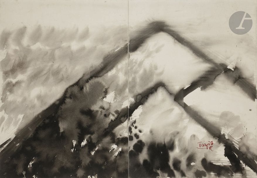 T’ang HAYWEN [chinois] (1927-1991)
Sans titre, vers 1985
Encre sur papier Arches, diptyque.
Signée en bas à droite.
70 x 100 cm

Cette œuvre sera incluse au Catalogue Raisonné de T’ang Haywen en préparation par T’ang Haywen Archives et M. Philippe Koutouzis, sous le numéro : LDI-AR-88.
