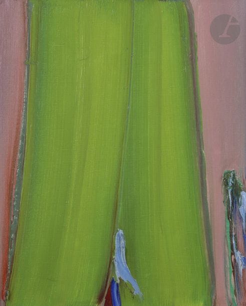 Olivier DEBRÉ (1920-1999)
Petite tour verte, 1974
Huile sur toile.
Signée, datée, titrée et située « Maduraï » (Inde) au dos.
41 x 33 cm

Provenance : 
Galerie Ariel, Paris, n°7790.