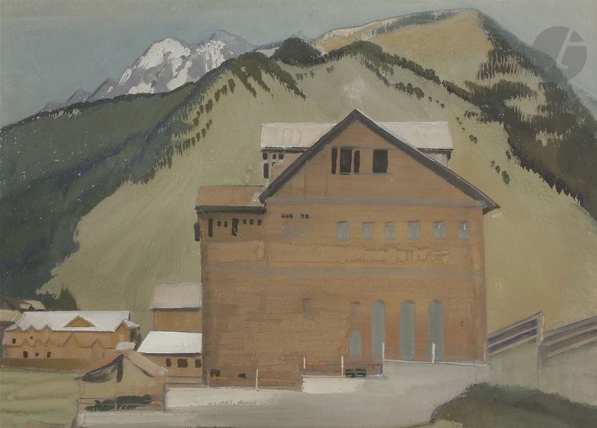 Govind Madhav SOLEGAONKAR [indien] (1912-1986)
Indian village in Himalaya
Gouache.
Signée et titrée au dos.
42 x 58.5 cm

Provenance : 
Collection particulière, Belgique. Acquis directement auprès de l’artiste.