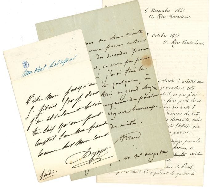 THEATRE. 11 L.A.S. ou P.A.S., XIXe siècle
Étienne Arnal, Louise Contat de Parny, Virginie Déjazet (2), Mlle Mars, Rachel, Philoclès Régnier (2), François Talma, Mlle Volnais (2).