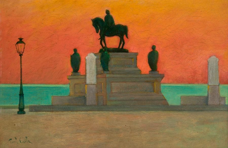 Paul CASILE (XIX-XXe siècle)
Ajaccio, la Place Diamant
Huile sur panneau.
Signée en bas à gauche.
27 x 40 cm