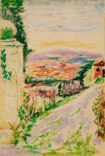 Jules CAVAILLES (1901-1977)
Paysage
Huile et mine de plomb sur papier contrecollé sur toile.
Signée en bas à droite.
30 x 21 cm
