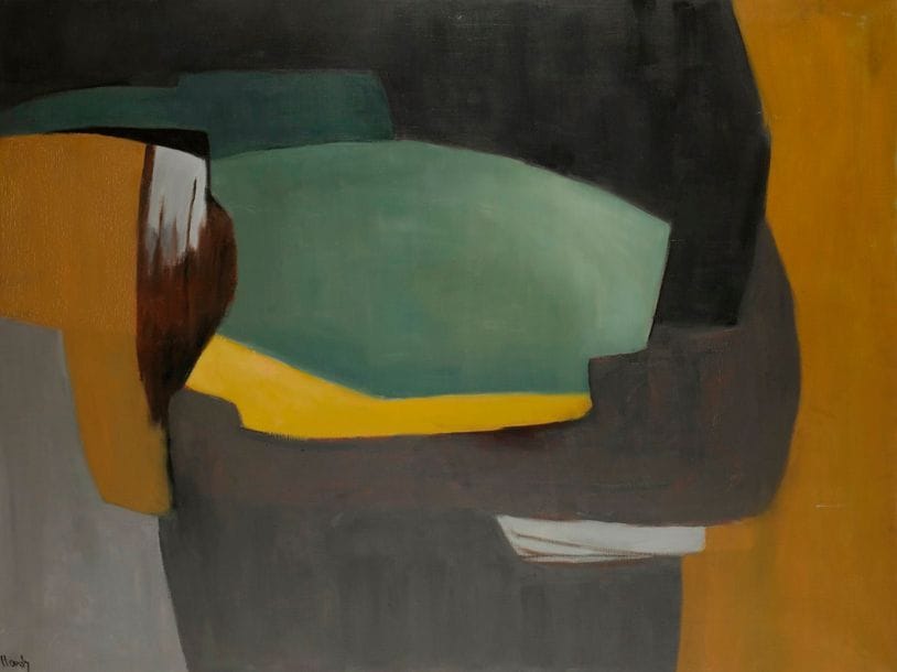 Marie-Louise HARDY (?-1987)
N°3 Bezons
Huile sur toile.
Signée en bas à gauche.
Signée et titrée au dos.
114 x 146 cm