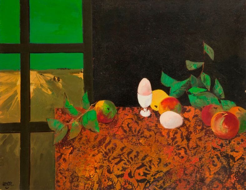 Georges HOSOTTE (né en 1936)
Solitude, 1976
Huile sur toile.
Signée en bas à gauche.
Signée, datée et titrée au dos.
50 x 65 cm
