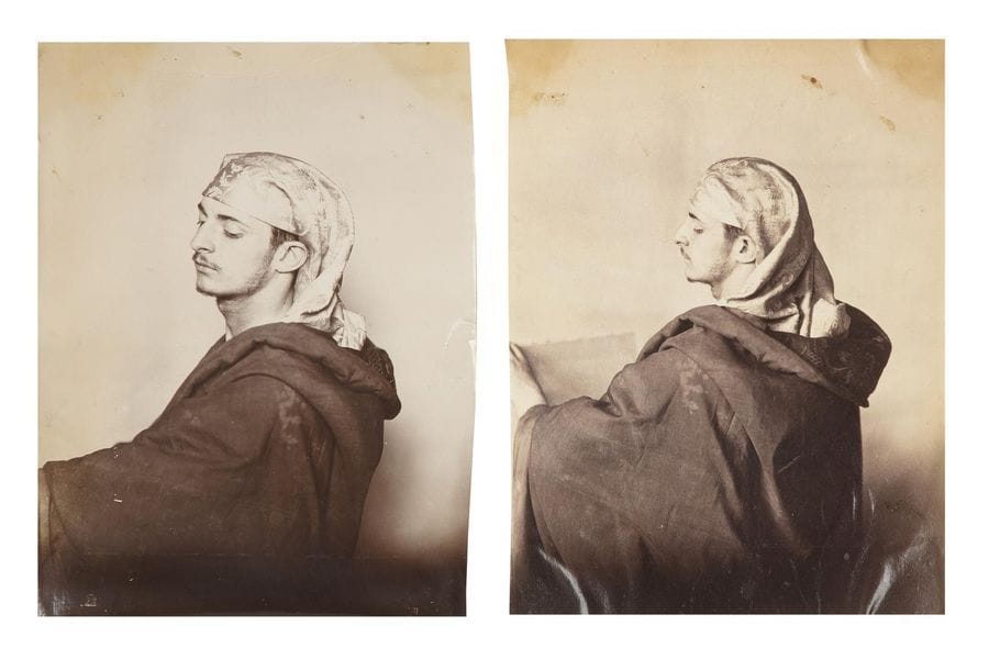 Photographe non identifié

Albums de la famille Baudin, c. 1858. 

Région Lyonnaise. Vézéronce. Villeurbanne. 

Le peintre Eugène Baudin et sa famille, ses enfants, sa femme. Eugène Baudin dans son atelier. Alexandre Baudin. Josephine Budillon. La peintre Marguerite Cornillac. 

Deux (2) albums composés respectivement de 113 et 354 épreuves sur papiers albuminés, papiers citrates et argentiques contrecollées sur cartons. Nombreuses légendes et dates manuscrites sur les montages.  

Formats : de 4 x 3 à 25 x 19 cm 



Une partie des oeuvres d'Eugène Baudin est conservée au Musée des Beaux Arts de Lyon.