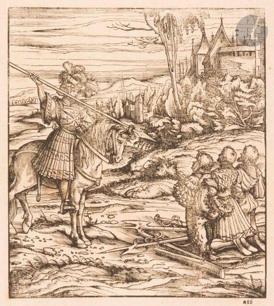 DIVERS
Un lot par Beck, Burgkmair et divers. Bois gravé. Belles épreuves, la plupart en tirage tardif. Marges. Ens. 10 p.