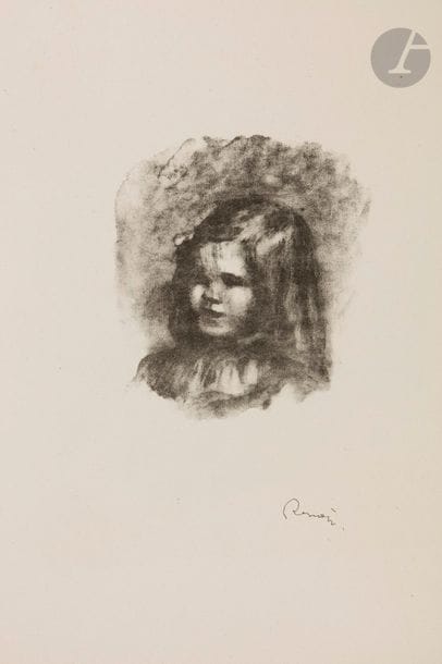 Pierre-Auguste Renoir (1841-1917)
Claude Renoir, tourné à gauche. 1904. Lithographie. 120 x 130. Delteil, Stella 40 ; Johnson 118-4. Très belle épreuve sur vélin. Très légères traces de plis souples. Toutes marges non ébarbées.