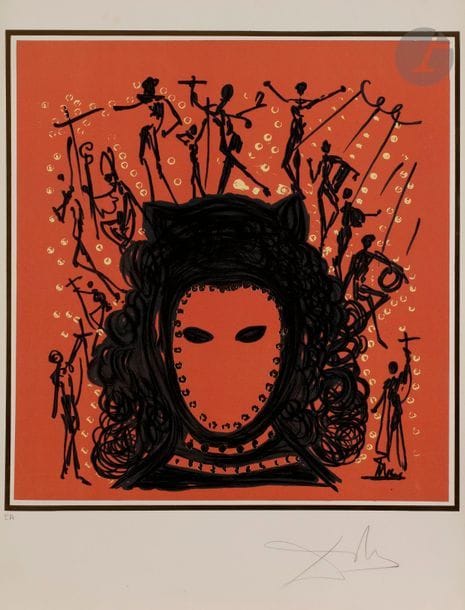 Salvador DALI (1904-1989)
Les Chevaliers de la Table ronde, ou Les Douze Apôtres. 1977. Lithographie. Chaque [475 x 650]. Michler et Löpsinger 1504-1515. Impression en couleurs. Suite complète de 12 pl. Très belles épreuves sur vélin, justifiées « E.A. » et signées au crayon. Légère oxydation aux bords des feuillets. Toutes marges. 
