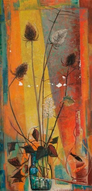 Marc STERLING (1898-1976) 
Vase de fleurs et poissons 
Huile sur toile. 
Signée en bas à droite.  
80 x 40 cm
Manques.

Mots clés : 
 judaïca, juif, juive, hébreux, rabbins, jewish, torah, hebrew, hebraica, judaisme, synagogue, sionisme, pessah, pessach, haggada, haggadah, hagada, hagadah, passover, menora, menorah, hannuka, hannuca, hannoucca, hanouccah, torah, juden, israélite, Israël, antisemitism, antisémitisme, dreyfus, meguila, sepharade, sefarad, ketouba