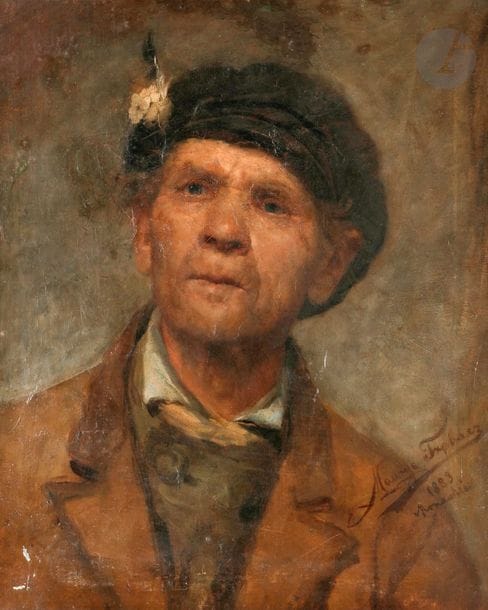 Maurycy TREBACZ (1861-1941) 
Portrait d’homme, 1883 
Huile sur toile. 
Signée, datée et située à Monachium (Munich).  
57 x 47 cm
Accidents.

Mots clés : 
 judaïca, juif, juive, hébreux, rabbins, jewish, torah, hebrew, hebraica, judaisme, synagogue, sionisme, pessah, pessach, haggada, haggadah, hagada, hagadah, passover, menora, menorah, hannuka, hannuca, hannoucca, hanouccah, torah, juden, israélite, Israël, antisemitism, antisémitisme, dreyfus, meguila, sepharade, sefarad, ketouba