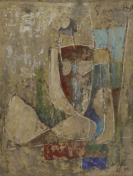 Sanko INOUE [japonais] (1899-1981)
Nu
Gouache.
Signée en haut à droite.
15 x 11 cm