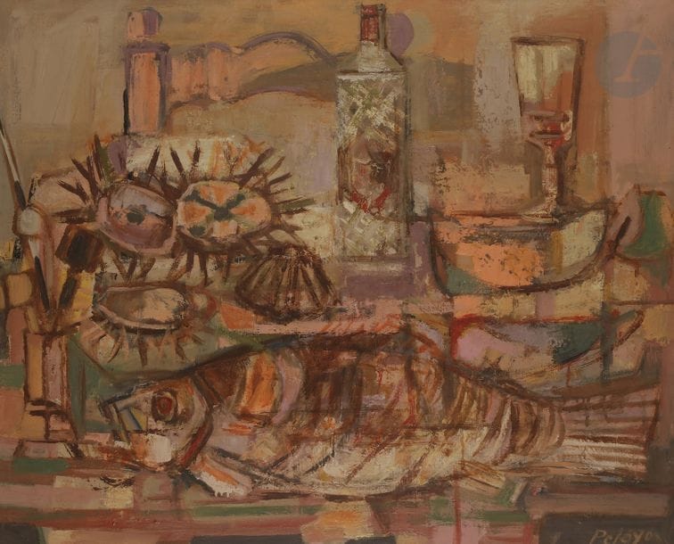 Orlando PELAYO (1920-1990)
Nature morte
Huile sur toile.
Signée en bas à droite.
81 x 100 cm