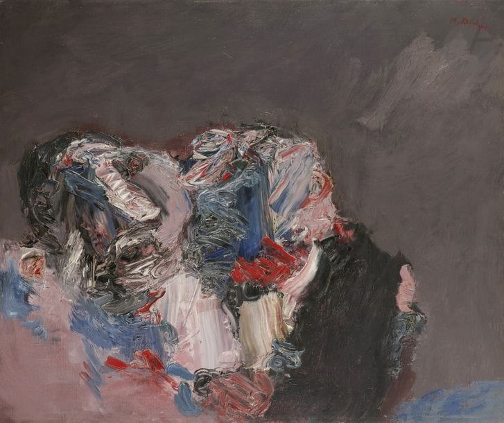 Maurice ROCHER (1918-1995)
Couple, 1976
Huile sur toile.
Signée en haut à droite.
Signée et datée au dos.
46 x 55 cm
