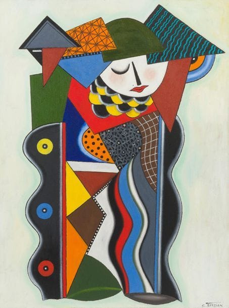 Georges TERZIAN (né en 1939)
La Tonkinoise, 2015
Huile sur toile.
Signée en bas à droite.
Signée, datée et titrée au dos.
130 x 97 cm