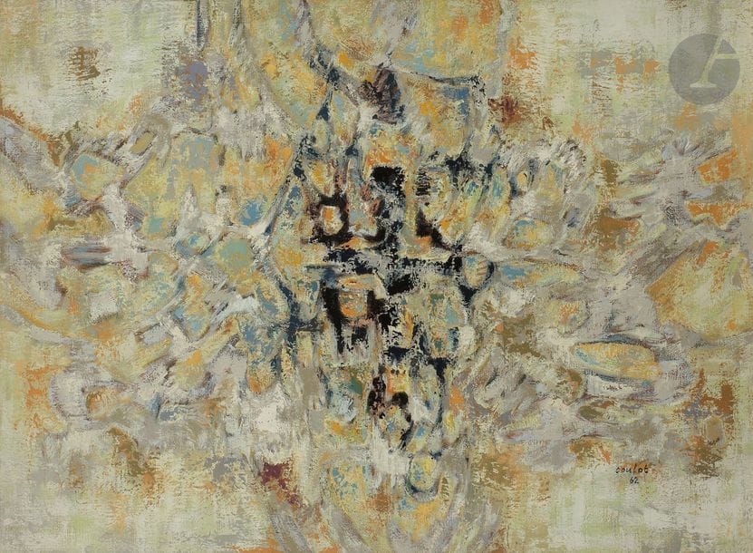 Jean COULOT (1928-2010)
Matutinale, 1922
Huile sur toile.
Signée et datée en bas à droite.
Signée, datée et titrée au dos.
60 x 81 cm