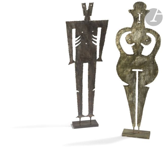 Marcello FANTONI (1915-2011)
Le Couple
2 sculptures en métal découpé.
L’une marquée Raymor Italy.
Hauteur : 48.5 cm chacune