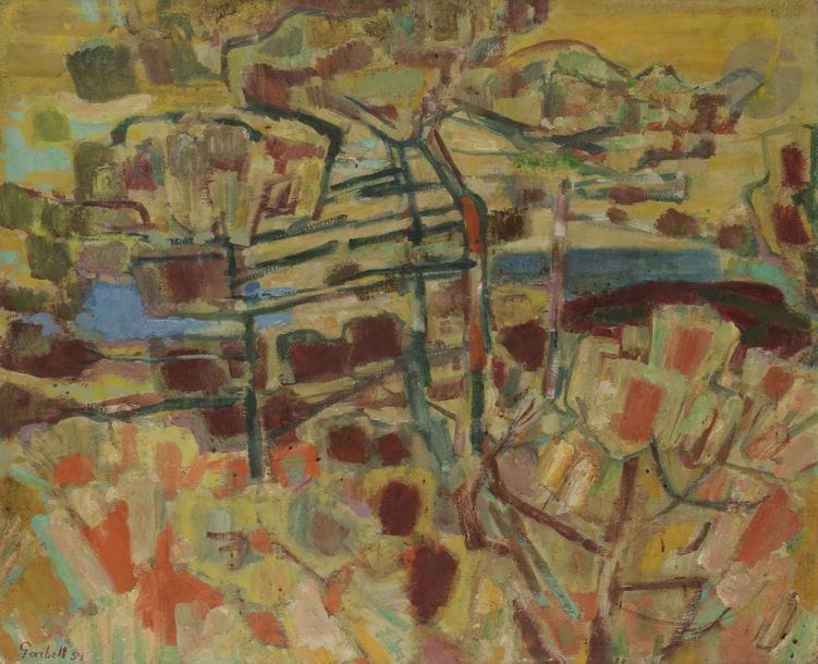 Alexandre Sasha GARBELL [russe] 
(1903-1970)
La Nartelle, 1954
Huile sur toile.
Signée et datée en bas à gauche.
Porte le timbre de l’atelier.
81 x 100 cm