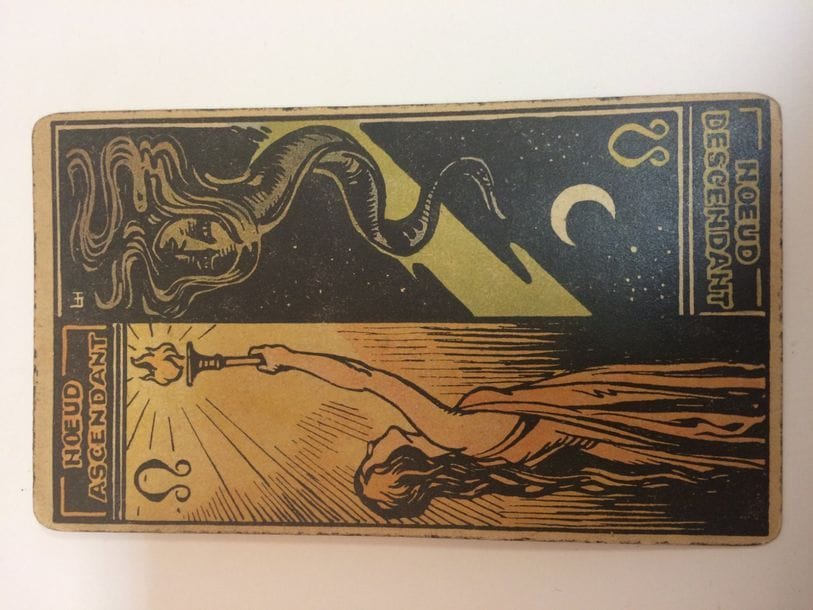 Tarot astrologique de Georges Muchery, 1927 ; 48/48 cartes ; timbre 1890. BE. + Grand Jeu de Mlle Lenormand : B.P. Grimaud, c.1890 ; 54/54 cartes ; timbre 1890. BE. 