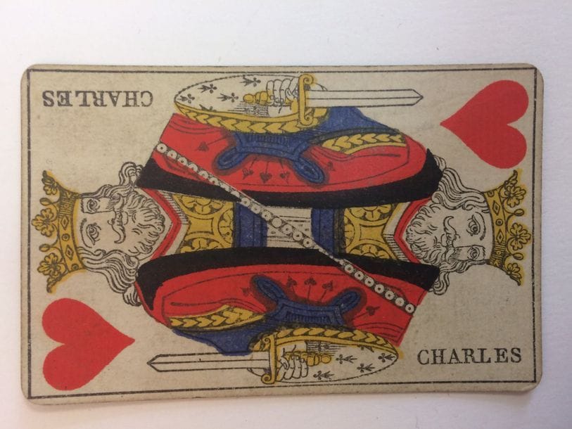 Deux jeux au portrait officiel français ; type 1853-75, 52/52 cartes, coins ronds et coins carrés. + Jeu Bony (voir dos), 52/52 cartes, coins ronds. + Deux jeux de patience Grimaud, p. belgo-génois, chromolithographie, timbre 1890 ; 52/52 cartes (bleus) et 51/52 cartes (roses) ; étuis. EM. 