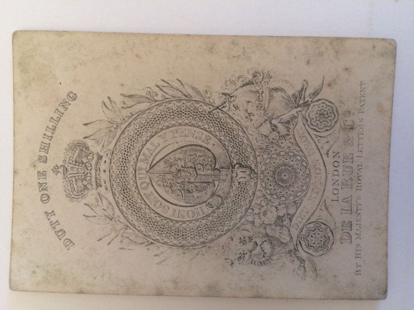 Portrait anglais en pied, De La Rue & Co, Londres, 1840 ; 51/52 cartes (mq RP) ; coins carrés ; cartes salies. 