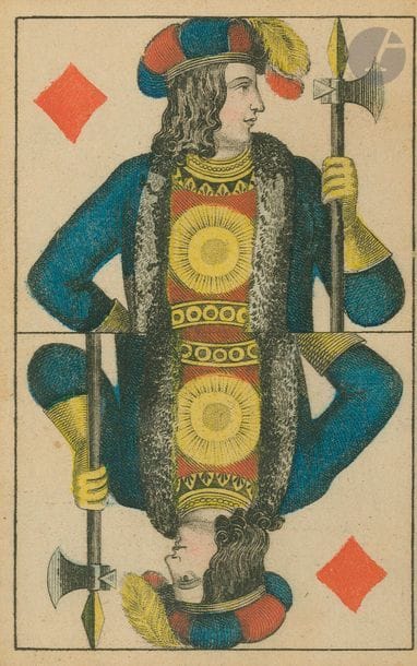 Portrait « baltique » vaguement inspiré du p. de Paris : anonyme, Allemagne, milieu du XIXe s. ; 32/32 cartes. EM. 