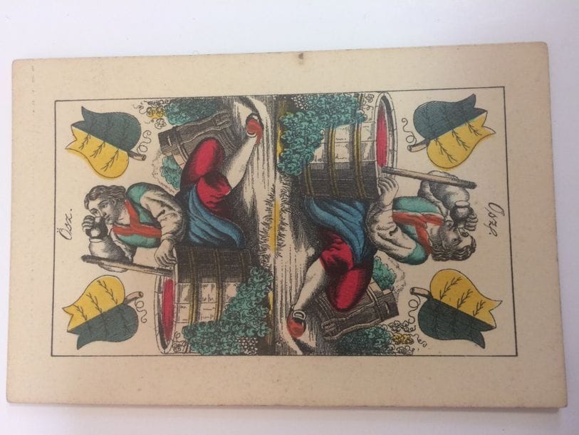 Portrait « Tell » : Piatnik, Vienne, vers 1900 ; 32/32 cartes à ens. all. ; 116 x 75 mm ; coins carrés ; timbre bicolore bleu ext. Sur VII Gr. TBE. 