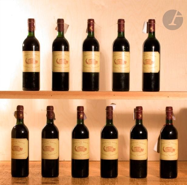 11 B PAVILLON ROUGE DU CHÂTEAU MARGAUX (3 B.G; 5 T.L.B.+; 1 T.L.B. et 1 H.E; 9 e.l.s; 1 e.l.a.), Margaux, 1985