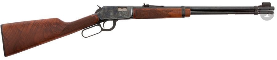 Carabine Winchester modèle 9422 « High Grade », calibre 22 L.R.
Canon rond de 51 cm
Finition bronzée et gravée. Crosse en beau noyer verni. 
Longueur totale : 96 cm
Catégorie C à déclarer. N°F716208.