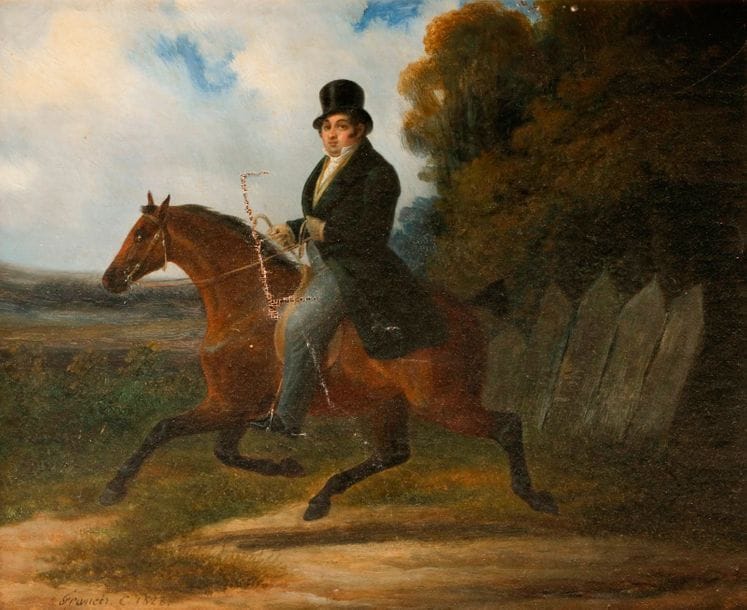 École Française, 1828, FRANCIS ***

Portrait de monsieur Jacob Crémieux

Sur sa toile et son châssis d'origine

27 x 32,5 cm

Signée et datée en bas à gauche : Francis. C. 1828

Au revers du cadre : une étiquette mentionnant la provenance, Paul Crémieux

Accident et restaurations