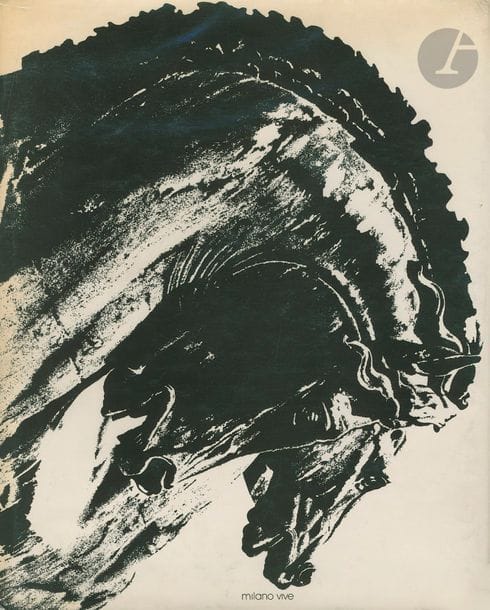 BIGHI, DANTE (1926-1994)
Milano Vive. 
Boroni, Milan, 1983.
In-4 (31 x 25 cm). Édition originale. Texte en français et en italien de Pierre Restany. Photographies de Renzo Molteni, Sandro Passaretti, Sergio Ortolani, Luciano Ferri. Cartonnage en tissu noir sous jaquette illustrée à grand rabat.