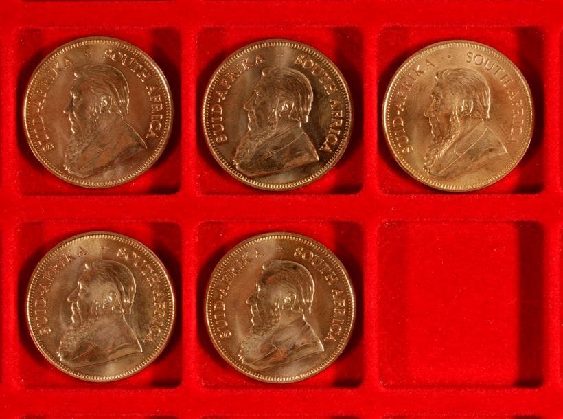 5 Krügers d'Afrique du Sud en or. 2013

Frais acheteur = 8% HT