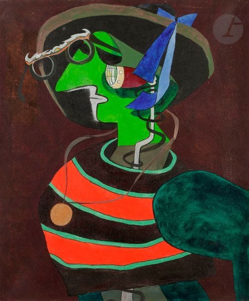 Juan Carlos AZNAR (1937-2003)
Composition, 1967
Huile sur toile.
Signée et datée en bas à droite.
65 x 54 cm