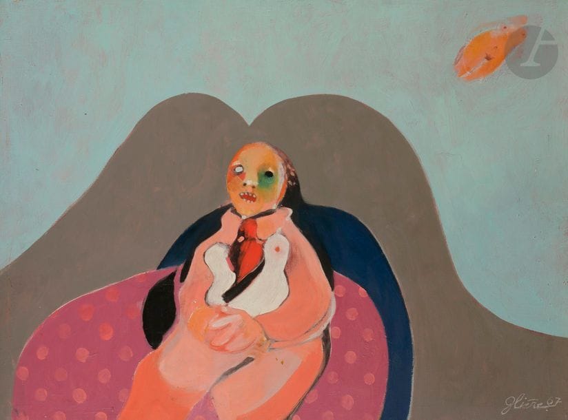Jean-Claude GLIERE (XXe siècle)
Un Honnête homme, 1967
Huile sur toile.
Signée et datée en bas à droite.
Signée, datée et titrée au dos.
55 x 73 cm