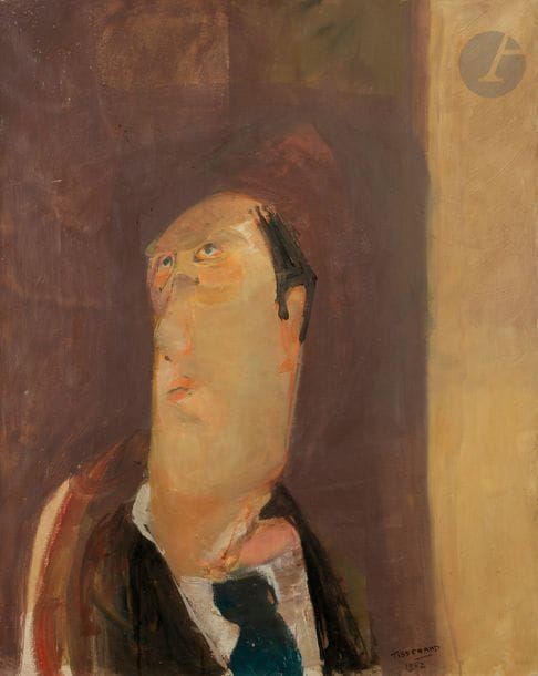 Gérard TISSERAND (1934-2010)
Portrait, 1962
Huile sur toile.
Signée et datée en bas à droite.
100 x 81 cm