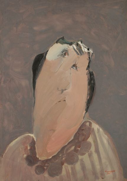 Gérard TISSERAND (1934-2010)
Portrait, 1963
Huile sur toile.
Signée et datée en bas à droite.
93 x 65 cm