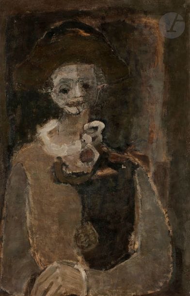 Paul RAMBIÉ (né en 1919)
Arlequin, 1962
Huile sur toile.
Signée en haut à droite.
Datée au dos.
92 x 60 cm
