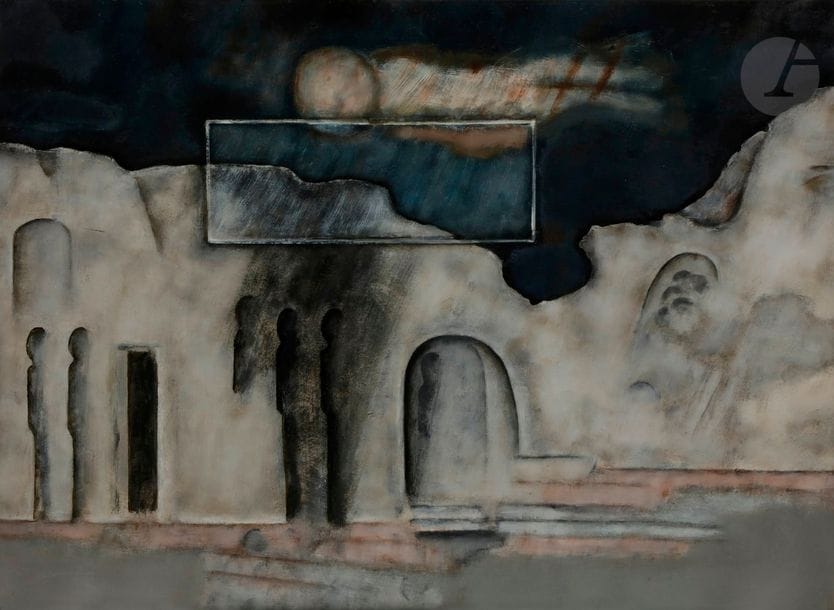 Paul RAMBIÉ (né en 1919)
L'Esprit des roches, 1980
Huile sur isorel.
Datée et titrée au dos.
54 x 73 cm