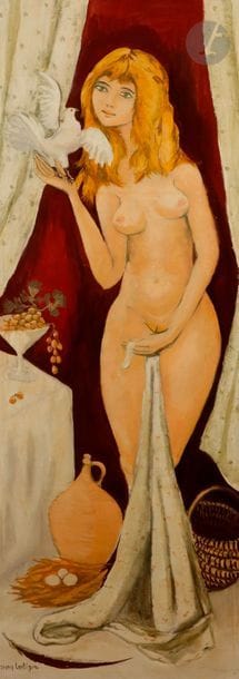 Dany LARTIGUE (1921-2017)
La Jeune fille
Huile sur toile.
Signée en bas à gauche.
Titrée au dos.
159 x 56 cm