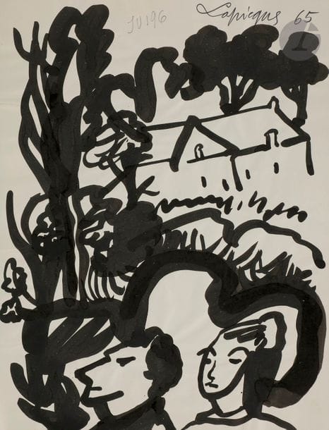 Charles LAPICQUE (1898-1988)
Études pour O et M, 1965
2 encres de chine.
Signées et datées.
27 x 21 cm chacune