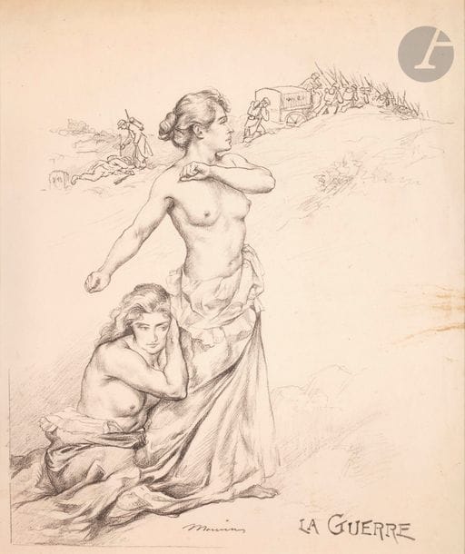 Charles Maurin (1856-1914) 
La Guerre. (Pl. 14 de l’album des Temps Nouveaux). 1899. Lithographie. 380 x 410. Dardel 73. Belle épreuve sur vergé. Légères traces de plis. Marges. Cadre.
