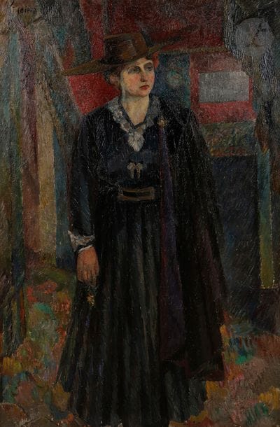 *Michel KIKOÏNE (1892-1968)
Portrait de femme en pied, vers 1918
Huile sur toile.
Signée en haut à gauche.
(Petits manques).
146 x 97 cm

Provenance : 
Maître Blache, Versailles, avril 1968. Acquis par l'actuel propriétaire lors de cette dernière.

Bibliographie : 
Kikoïne, Paris, L'Édition d'art H. PIazza, 1973, n°30, reproduit p. 235.